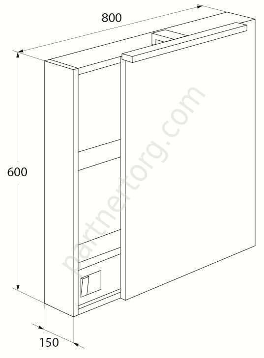 Зеркало шкаф iddis mirro 80