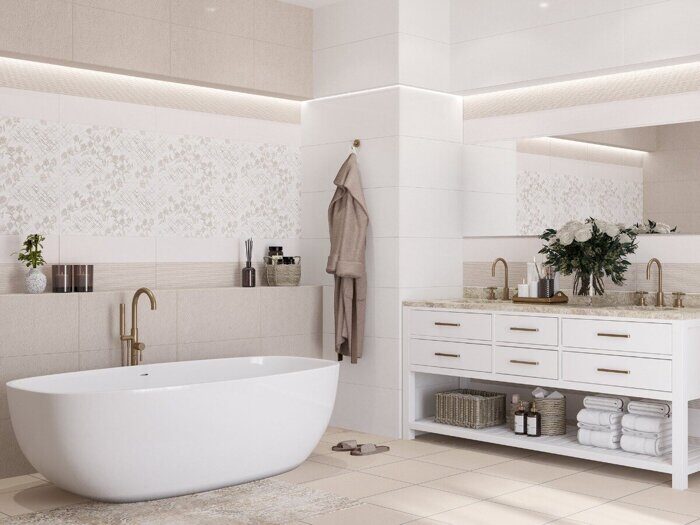 Mallorca Mono Beige настенная плитка бежевая матовая 31х63см Azori