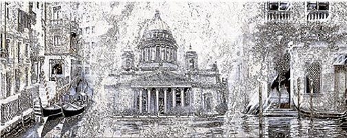 Sfumato Grey Vistas 2 декор серый полуматовый 20х50см Azori