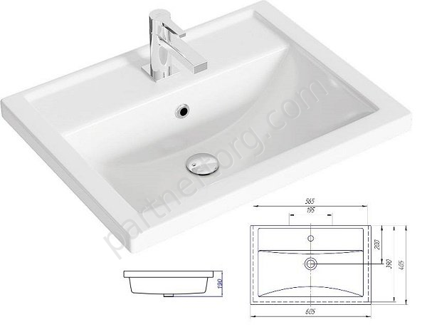Натали 60.13 тумба для ванной комнаты Оника с умывальником Фостер 60