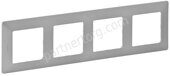 Рамка 4 поста для серии Valena Legrand Life в цвете алюминий