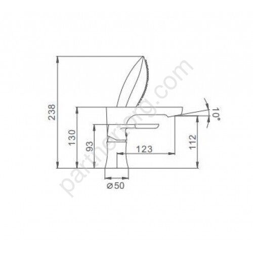 Frap F1134 смеситель для ванны белый/хром