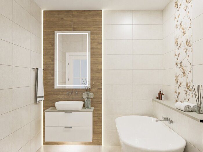 Palladio Ivory настенная плитка бежевая матовая 31х63см Azori