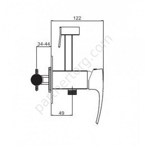 Jacob Gappo G7207-1 смеситель с гигиеническим душем хром