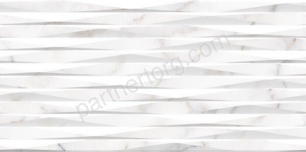Grigio настенная плитка белая глянцевая рельеф декофон 25х50см Alma Ceramica TWU09GRG017