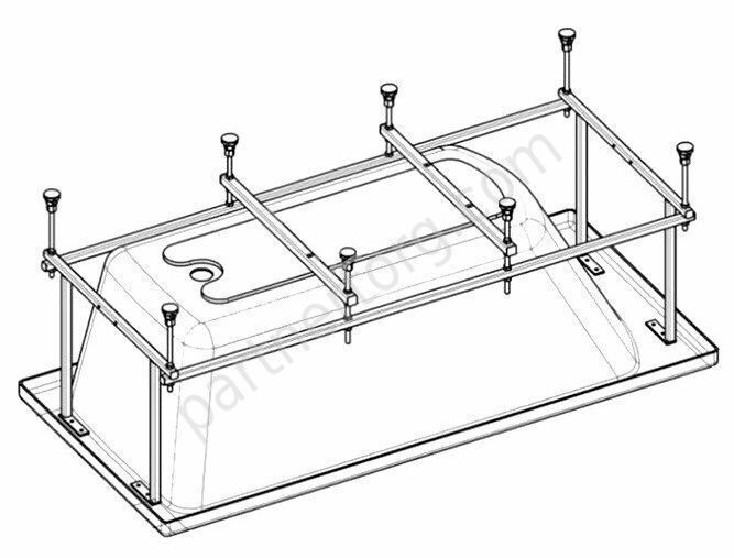 Монтажный комплект для ванны Roca Elba 150х75 см с сифоном