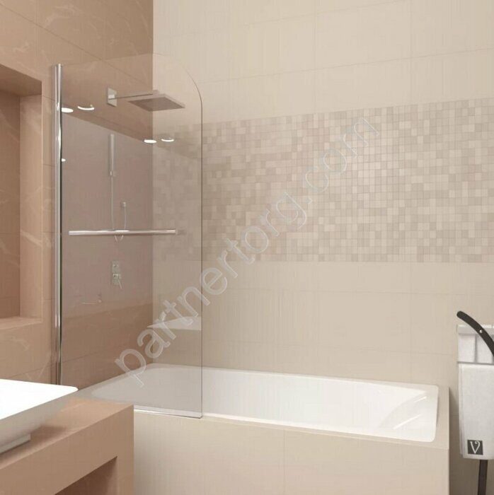 Veconi PL-80 шторка на ванну маятниковая 70х150 см