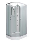 Niagara NG-3312-14RBKTG, душевая кабина асимметричная гидромассажная 120х80х210 см, матовое стекло, низкий поддон