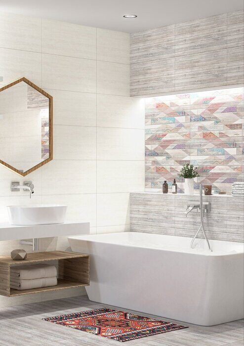 Shabby Grey настенная плитка серая матовая 31х63см Azori