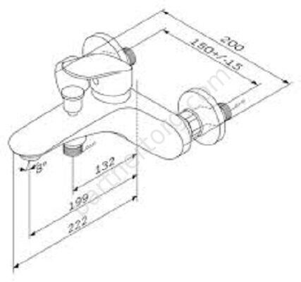 0F8010016 Like Am.Pm смеситель для ванны и душа Распродажа