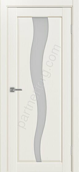 Сицилия 730.121 линии межкомнатная дверь бежевый со стеклом мателюкс