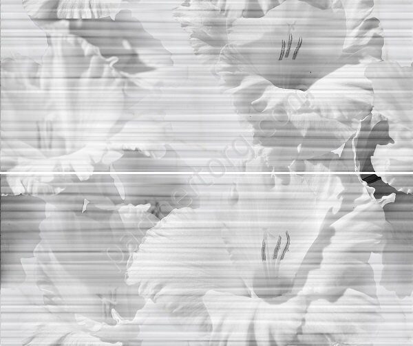 Celia white panno 01 500х600 глянцевое панно из 2-х плиток Gracia Ceramica