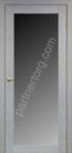 Парма 401.2 межкомнатная дверь дуб серый FL лакобель черное
