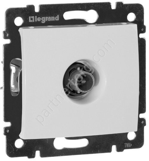 Legrand Valena Classic розетка ТВ оконечная 10дБ 2400 МГц, с лицевой панелью, цвет белый