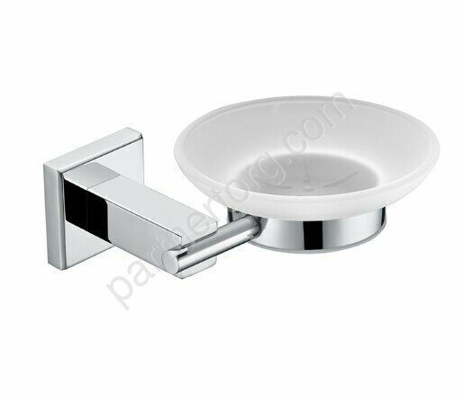 Мыльница стеклянная подвесная с держателем Melana полированная 862010-1P