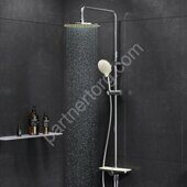 F0780200 Like, душ.система: верхн.душ 250мм, ручной душ 120 мм, 3 функции, душ.штанга 1030-1460 мм,