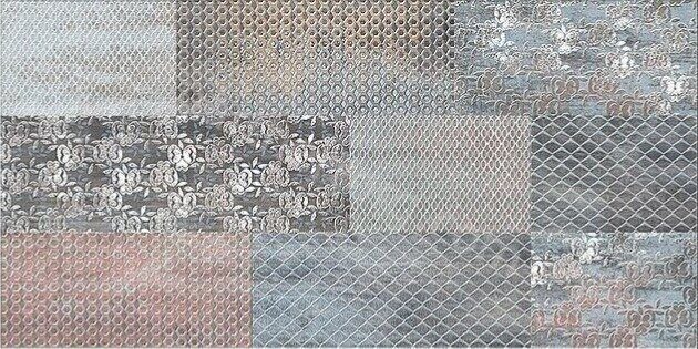 Pandora Grafite Ornament настенная плитка цветная полуматовая декофон 31х63см Azori