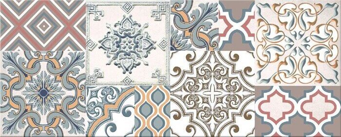 Eclipse Selena декор цветной глянцевый пэчворк 20х50см Azori