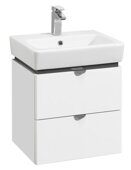 Скай 50 см тумба подвесная белый глянец для ванной комнаты с раковиной Нео 50 Aquaton