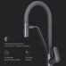 Смеситель для кухни высокий, чёрный с черным гибким изливом F8007822 Like AM.PM