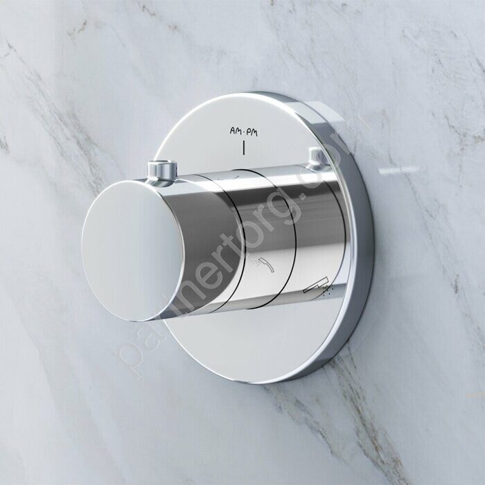 Переключатель на три положения, монтируемый в стену, хром F0800100