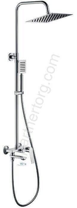 HB24533-3 душевая система с верхним душем, смесителем и ручной лейкой, пепельный Haiba