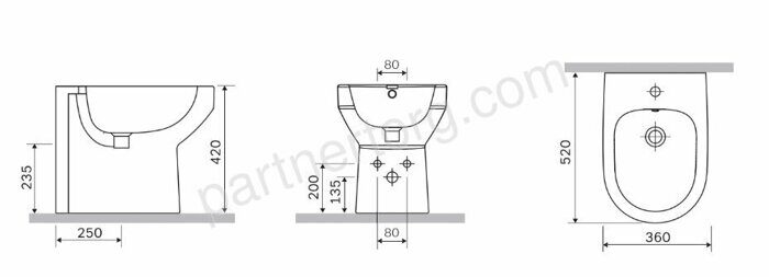 C703111WH Spirit V2.0 биде напольное