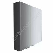 Gaula 80 2д шкаф подвесной зеркальный черный