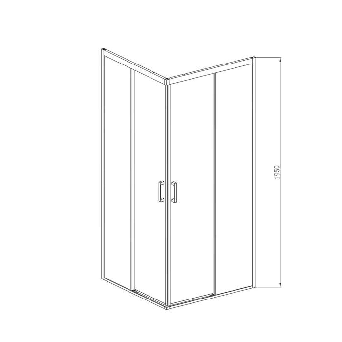 Vincea Soft VSS-3SO100CLB, душевой уголок 100х100х195 см, стекло прозрачное, профиль черный
