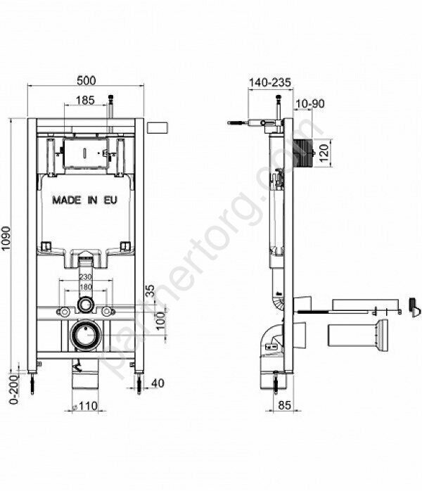 Комплект инсталляция Struktura с унитазом подвесным и сидением с микролифтом Jacob Delafon E21741RU-00