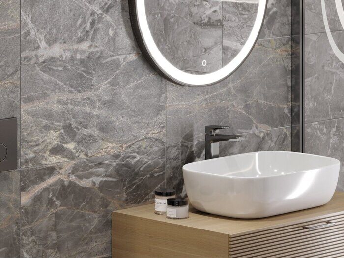 Wonderstone A16529 керамогранит темно-серый матовый 30х60см Cersanit