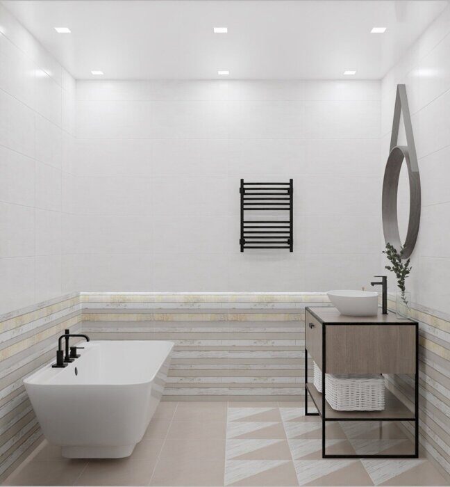 Scandi Beige плитка для пола бежевая матовая 42х42см Azori