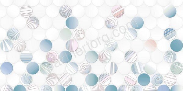 Bolle настенная плитка белая глянцевая 25х50см Alma Ceramica TWU09BOL006