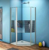 Fantasy PNT-90-F-CH душевой уголок 90х90 см, стекло Фэнтази, профиль хром