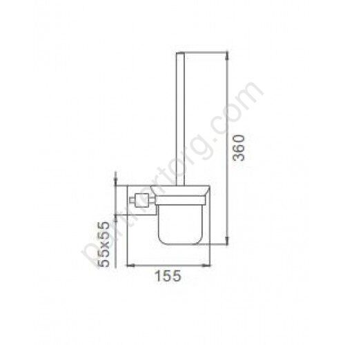 Frap F30310 настенный ершик для унитаза сатин