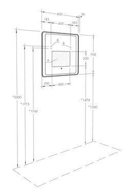Соул 80х70 см зеркало для ванной комнаты с подсветкой Aquaton