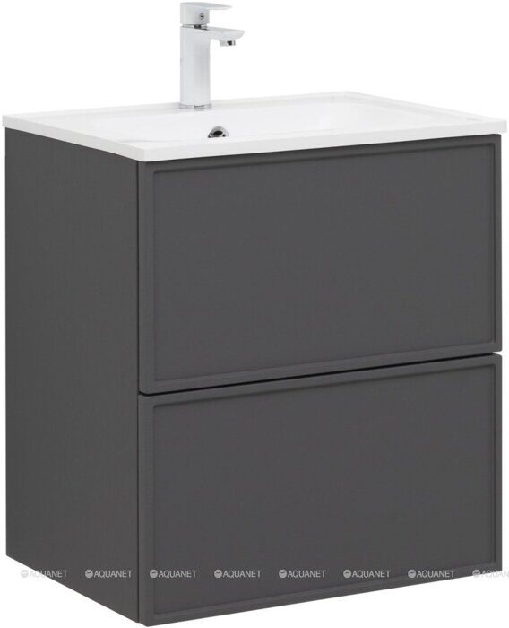 Арт 60 тумба ясень графит для ванной комнаты Aquanet