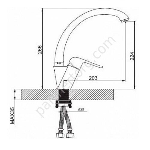 Aventador Gappo G4150-8 смеситель для кухни хром
