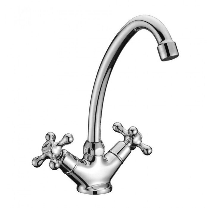 Standard LM2104C смеситель для кухни с высоким поворотным изливом, хром Lemark