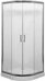 Aquanet Alfa NAA2142, душевой уголок полукруглый, 100х100х210 см, прозрачное стекло, профиль хром