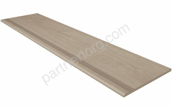 Classic Wood Light grey CW01 светло-серый неполированный керамогранит 30х120см Estima Ступень