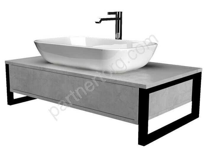 Grunge Loft Marka One Бетон светлый тумба для ванной комнаты под раковину настольную