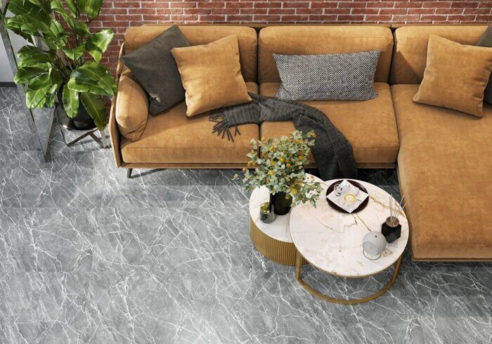 Emotion керамогранит серый лаппатированный 57х57см Alma Ceramica GFA57EMT70L