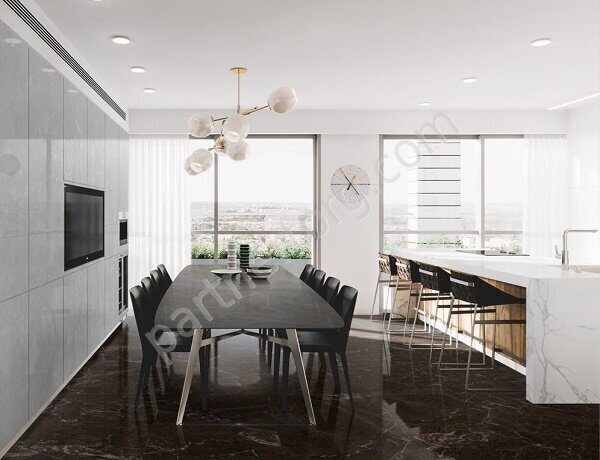 Slim Tile Series Juliano керамогранит коричневый полуполированный 120х60 см