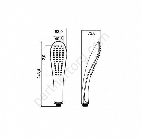 Iddis лейка для душа 1-режимная белая 0201F00I18