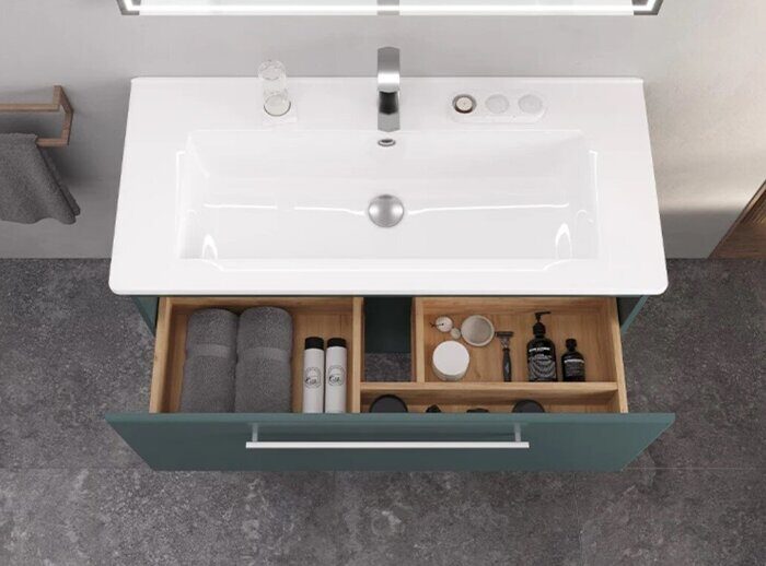 Posse 105см Верде Velvex подвесная тумба для ванной с раковиной Оскар 105см