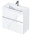 Bumble 40П 1я тумба с раковиной подвесная белая