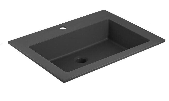 VCB-13600B раковина мебельная Vincea 60х48см  из кварца, цвет черный