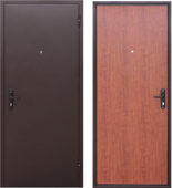 Прораб 4,5см дверь входная Антик медь, Рустикальный дуб