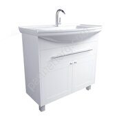 Lina Classic New 85Н тумба 1в.я., 2д напольная белая глянцевая